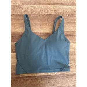LULULEMON Women's Align Sage shelf bra tank top - size 4